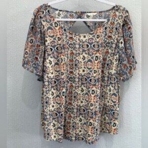 Lucky Brand Multicolor Patterned Blouse